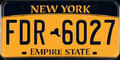 NY license plate FDR6027
