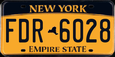 NY license plate FDR6028