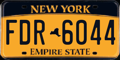 NY license plate FDR6044