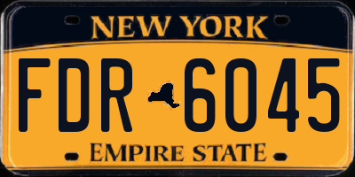 NY license plate FDR6045