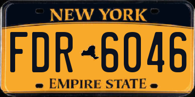 NY license plate FDR6046