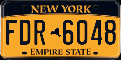 NY license plate FDR6048