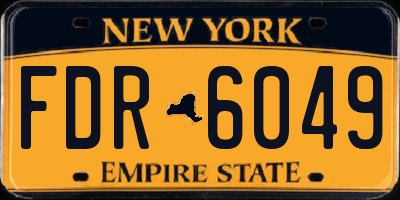 NY license plate FDR6049