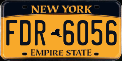 NY license plate FDR6056