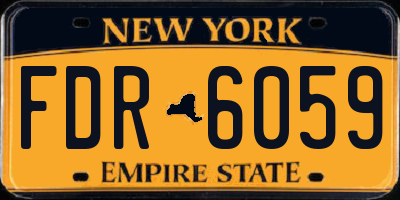 NY license plate FDR6059