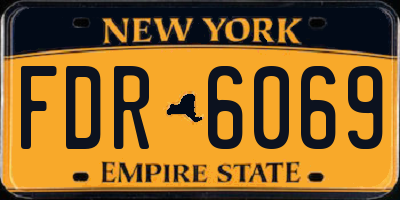 NY license plate FDR6069