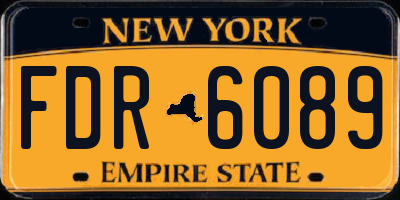 NY license plate FDR6089