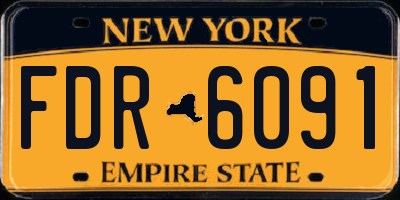 NY license plate FDR6091