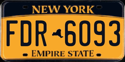 NY license plate FDR6093