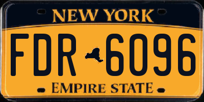 NY license plate FDR6096