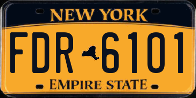 NY license plate FDR6101