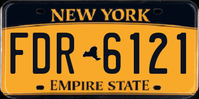 NY license plate FDR6121
