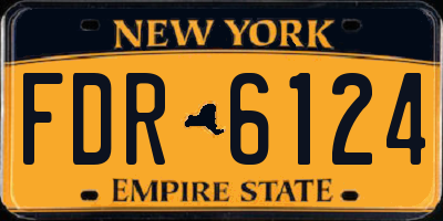 NY license plate FDR6124