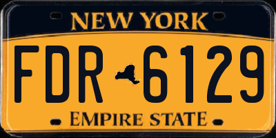 NY license plate FDR6129