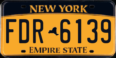 NY license plate FDR6139