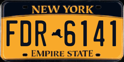 NY license plate FDR6141