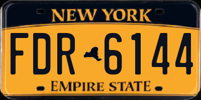 NY license plate FDR6144