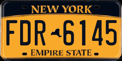 NY license plate FDR6145