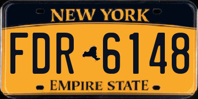 NY license plate FDR6148