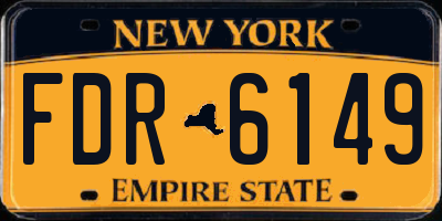 NY license plate FDR6149