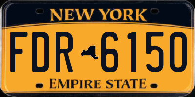 NY license plate FDR6150