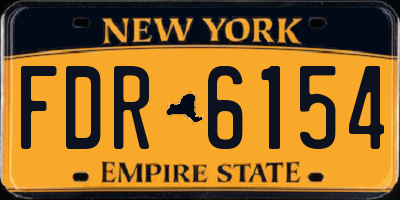 NY license plate FDR6154