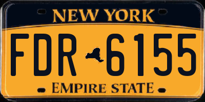 NY license plate FDR6155