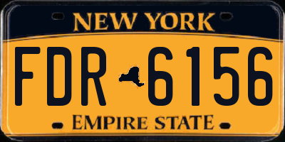 NY license plate FDR6156