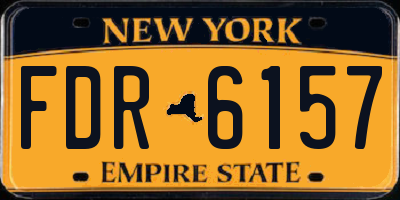 NY license plate FDR6157