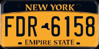 NY license plate FDR6158