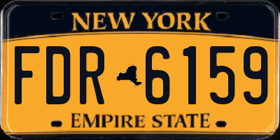 NY license plate FDR6159