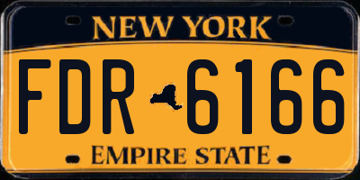 NY license plate FDR6166