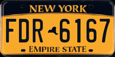 NY license plate FDR6167
