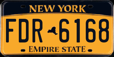 NY license plate FDR6168