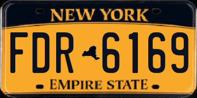 NY license plate FDR6169