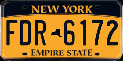 NY license plate FDR6172