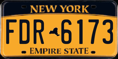 NY license plate FDR6173