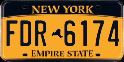 NY license plate FDR6174