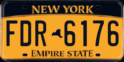 NY license plate FDR6176