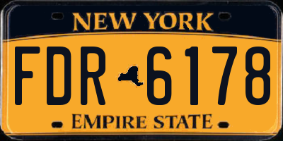 NY license plate FDR6178