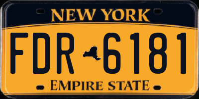 NY license plate FDR6181