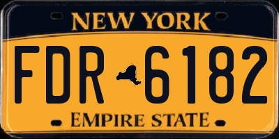 NY license plate FDR6182