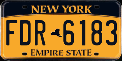 NY license plate FDR6183