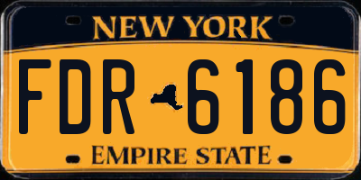 NY license plate FDR6186