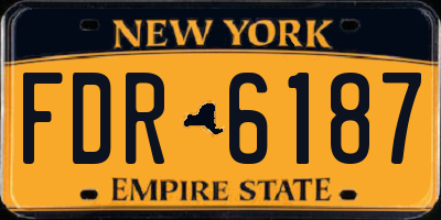 NY license plate FDR6187