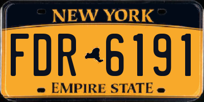 NY license plate FDR6191