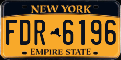 NY license plate FDR6196