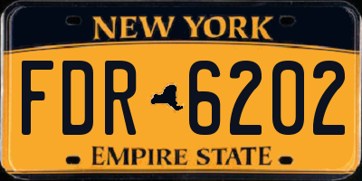 NY license plate FDR6202