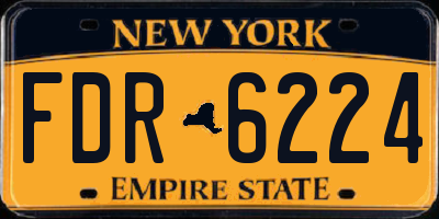 NY license plate FDR6224