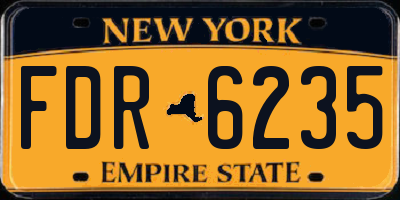 NY license plate FDR6235